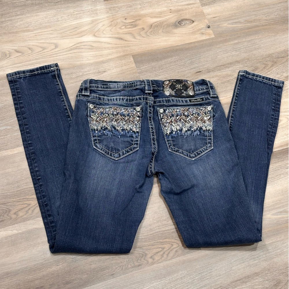 MISS ME Y2K Embellished Dark Blue Women’s Jeans